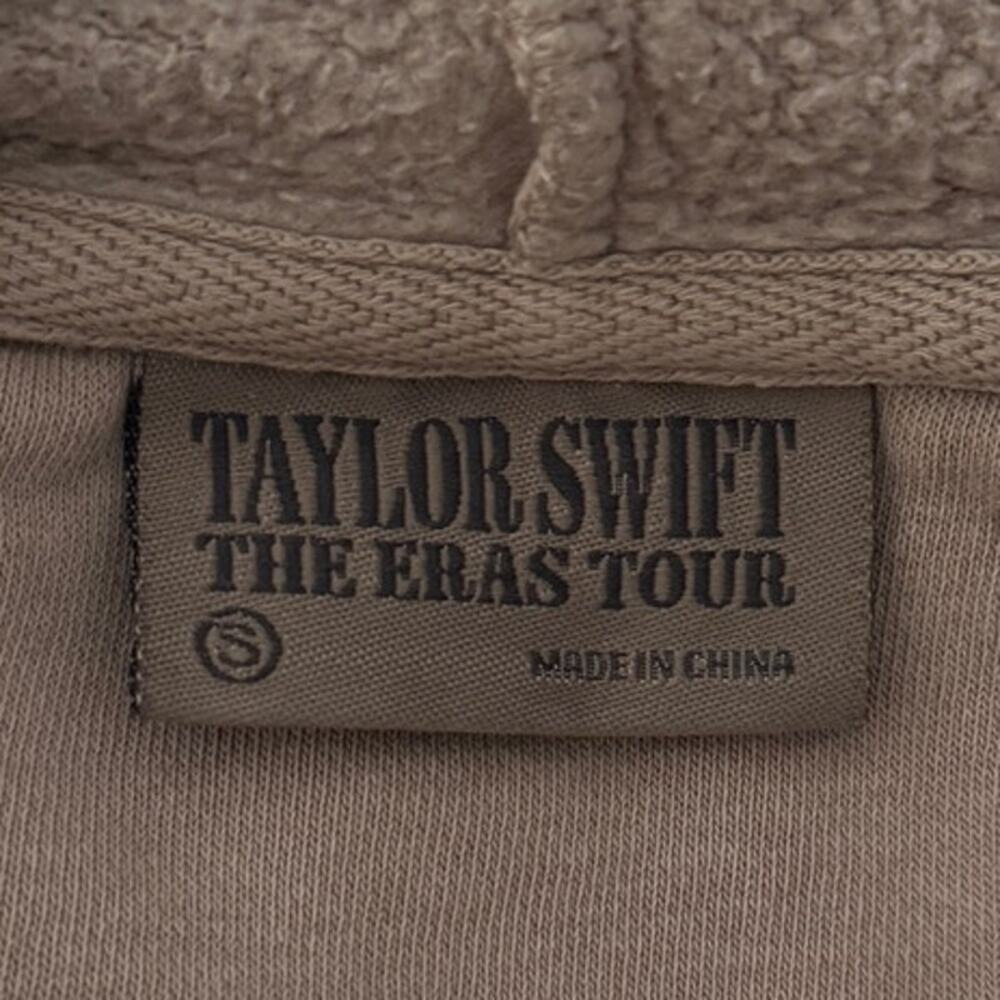 Taylor Swift OFFICIAL 2023 The Eras Tour Taupe Beige Hoodie Sweater S Swiftie - Picture 6 of 7